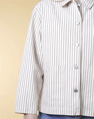 Ease Womans Overshirt - Ecru/Earth